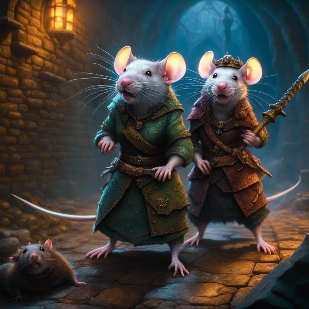 Rat Rogue Sisters Explore a Dark Dungeon