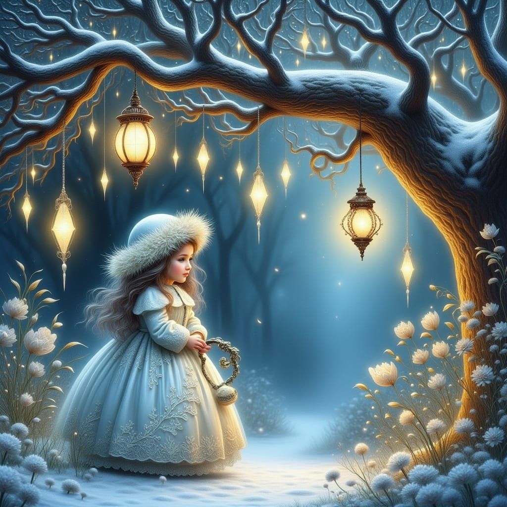 Little girl a winterday