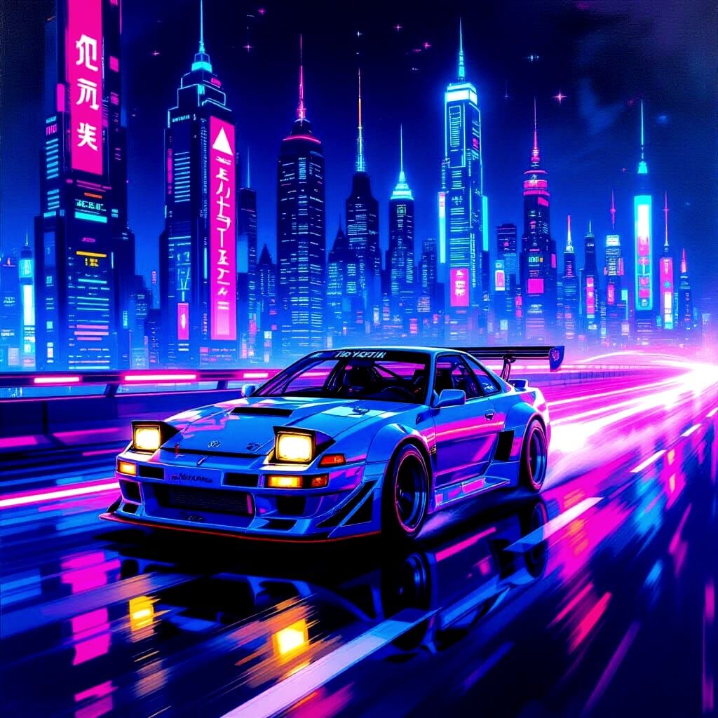 Toyota Races Down a Futuristic Highway in Giger Style