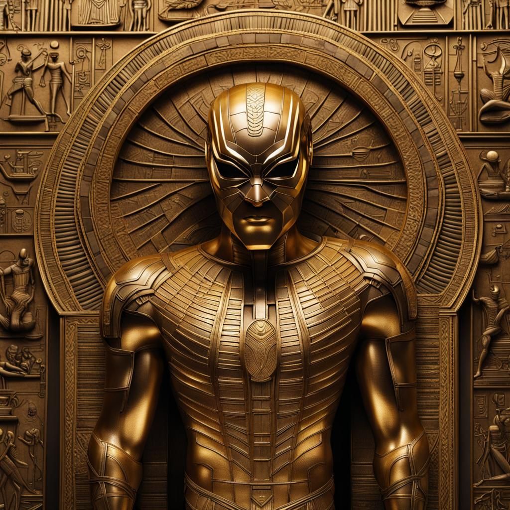 Spider-Man as Egyptian God with Gold Details