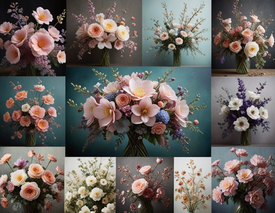 ethereal fantastical floral mood board