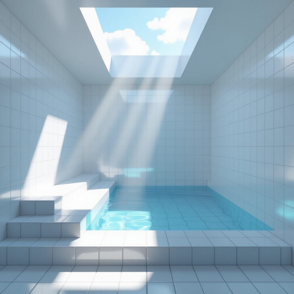Sunlit Dream Pool in Liminal Space