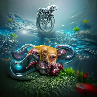 Dogtopus: A Hybrid Dog and Octopus Creature
