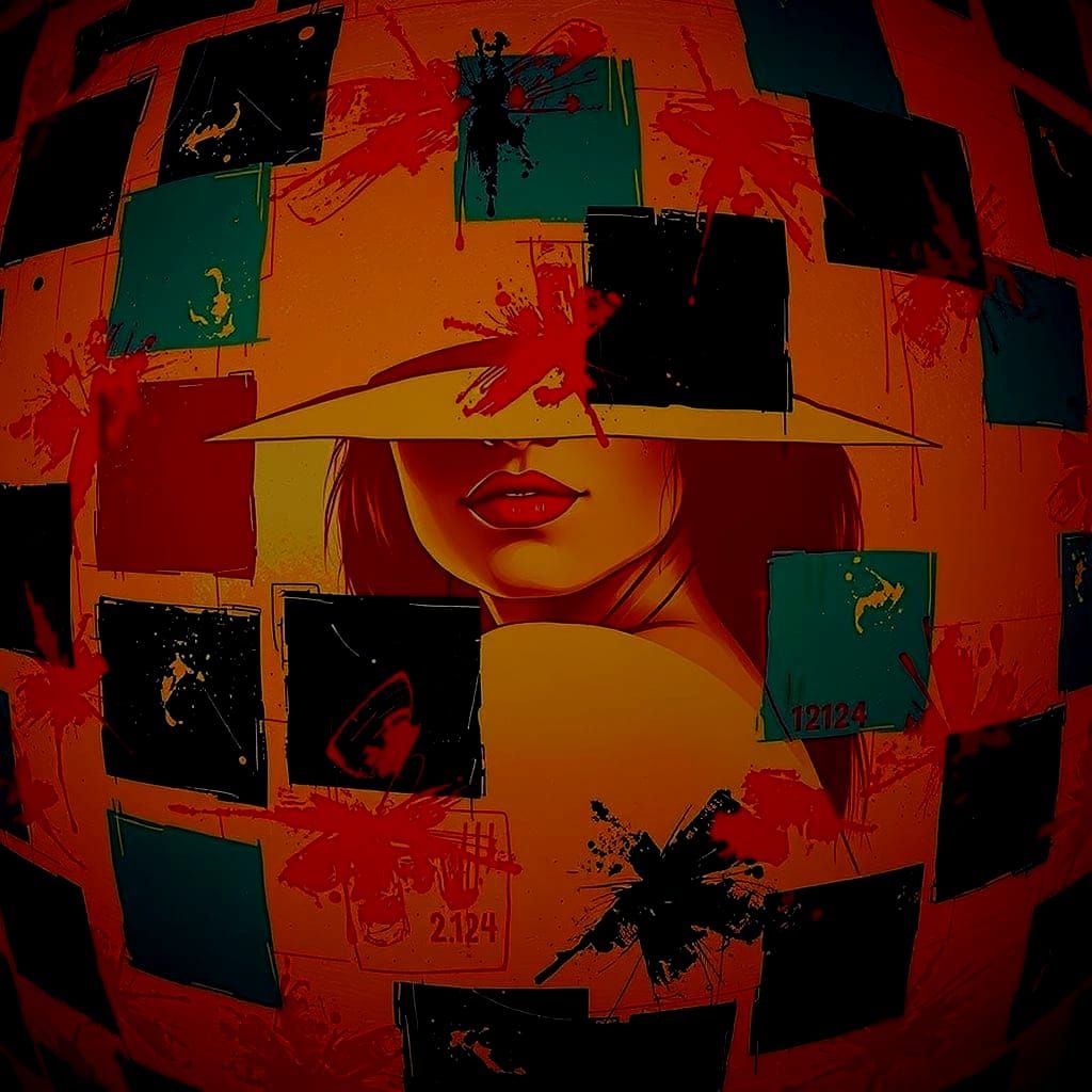 Abstract Woman Portrait in Kazimir Malevich Style