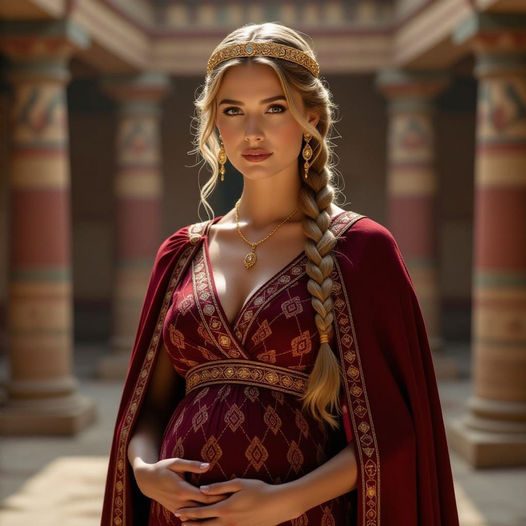 Etruscan Goddess Ilithiia in Ancient Temple Glory