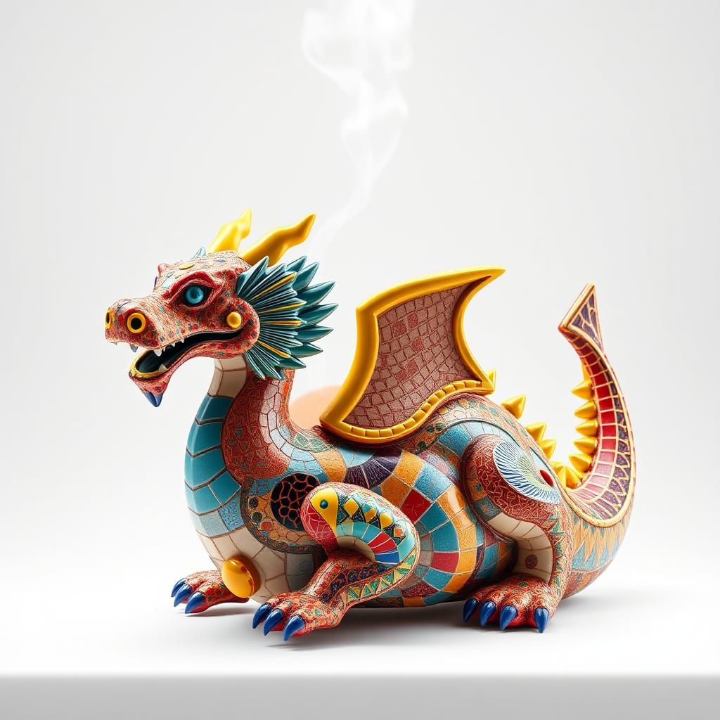 Gaudi-Inspired Mosaic Dragon Aroma Diffuser