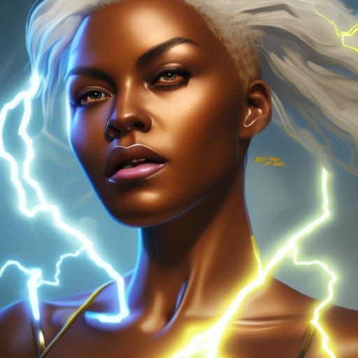 Ororo Munroe Portrait: Electrical Storm Concept Art