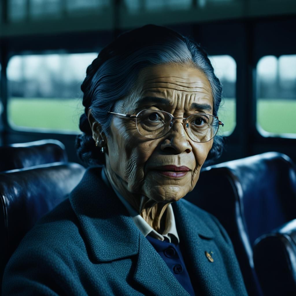 Hyperrealistic Portrait of Rosa Parks in 8K