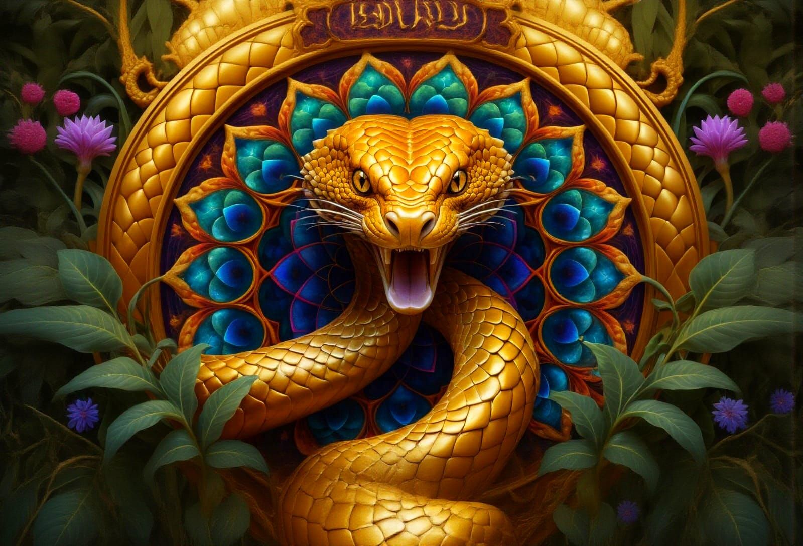 Psychedelic Serpent Garden in a Creepy Paradise