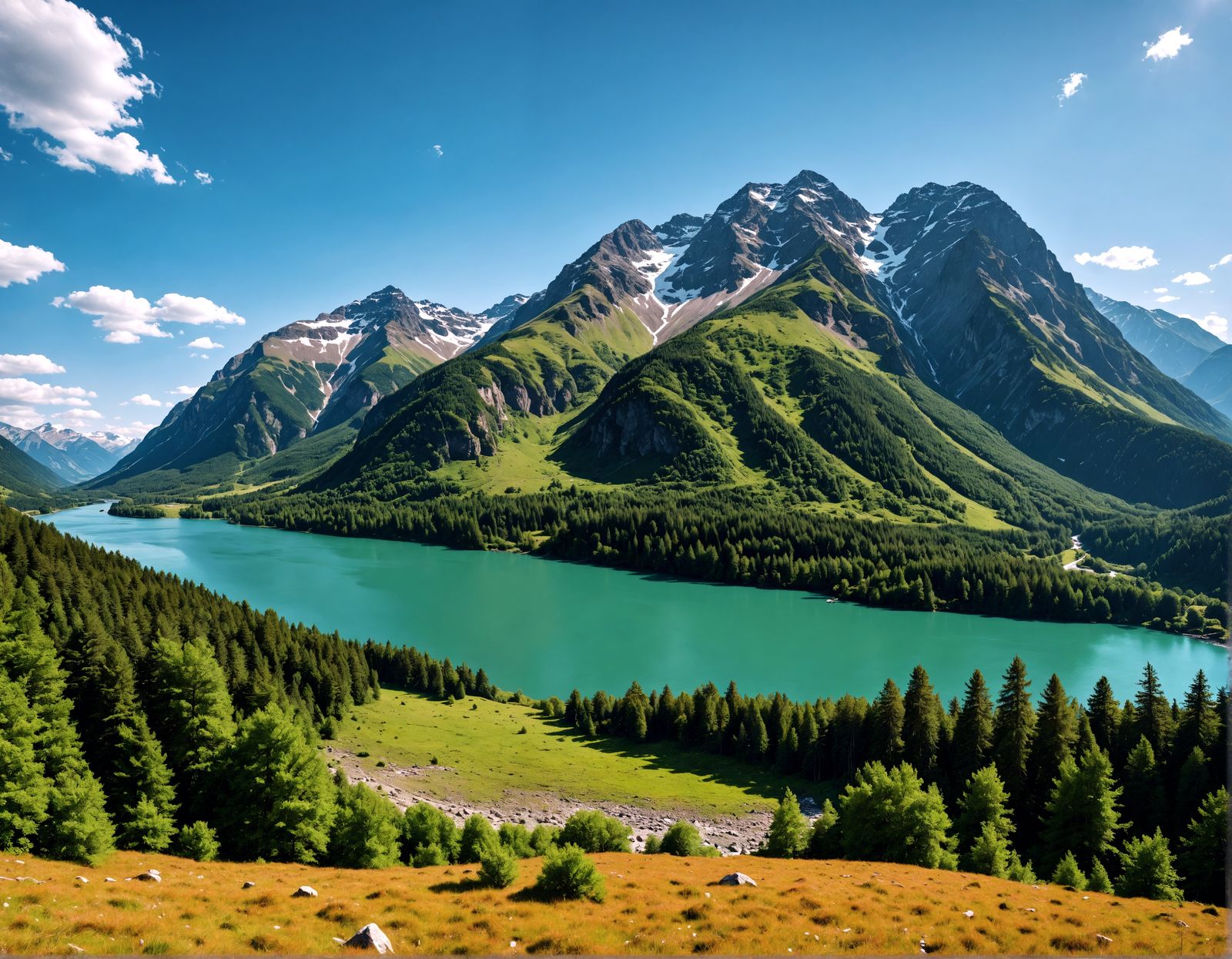 Breathtaking Mountain Forest Landscape in Stunning HDR