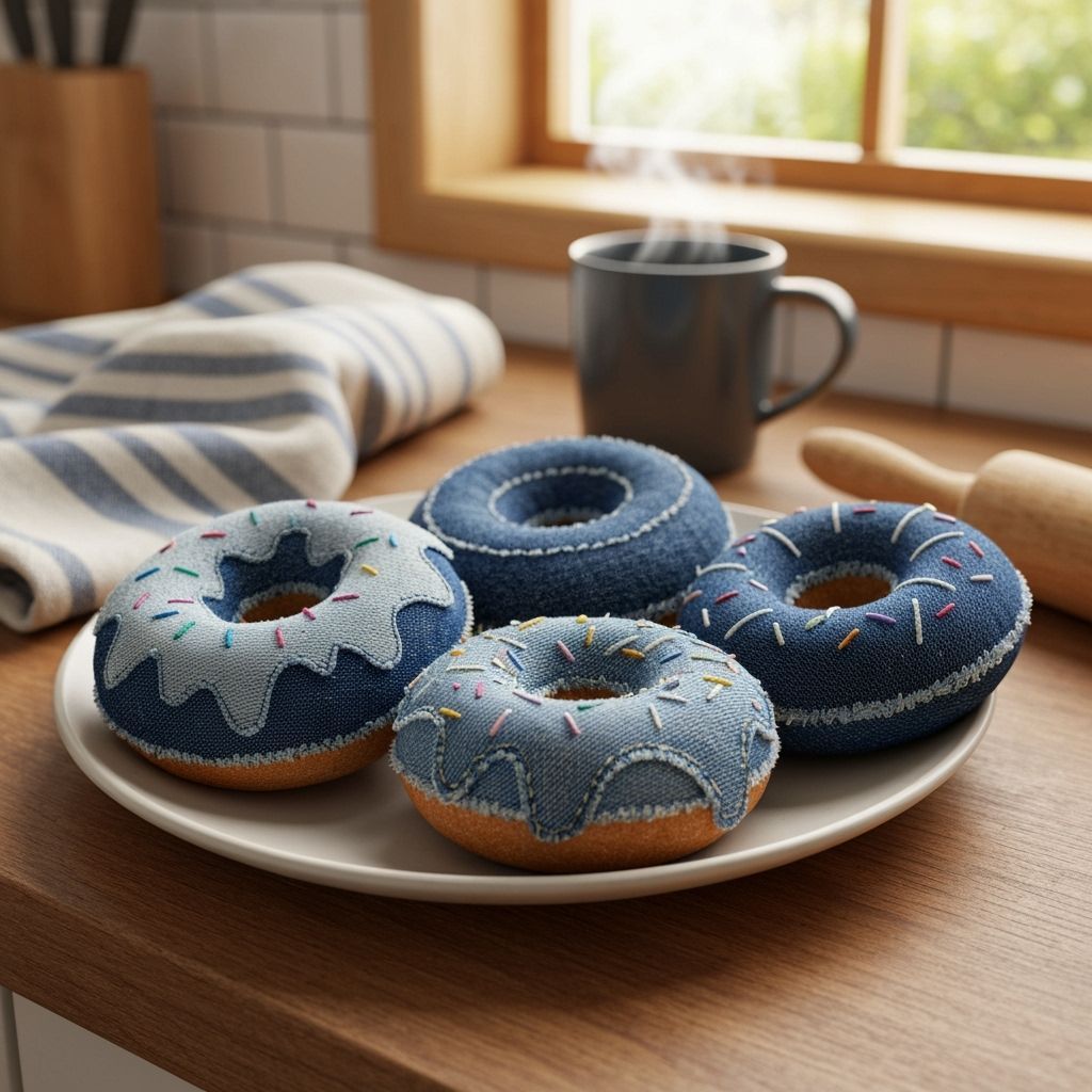 Denim Doughnuts: Surreal Textile Food Art in Kitchen