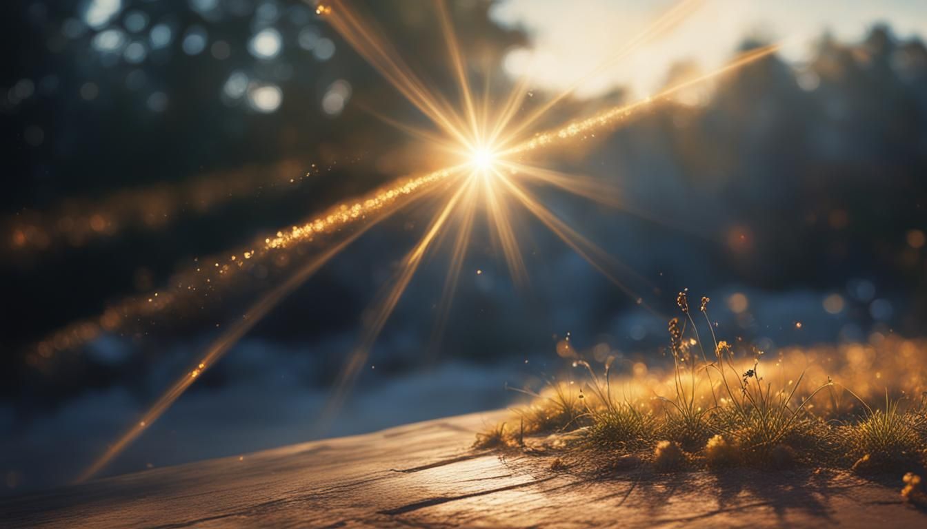 Photorealistic Hope Shines in Golden Hour