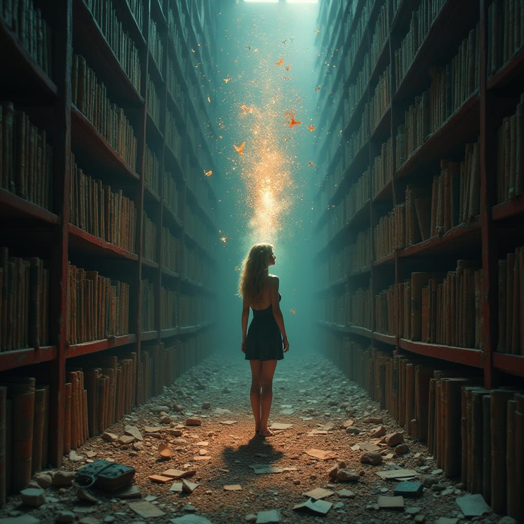 Woman Unearths True Self in Surreal Ancient Library