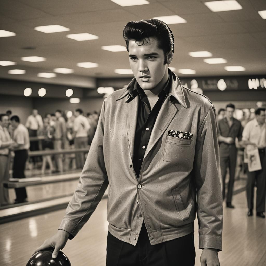 Elvis Presley Bowling, 1960s Photography