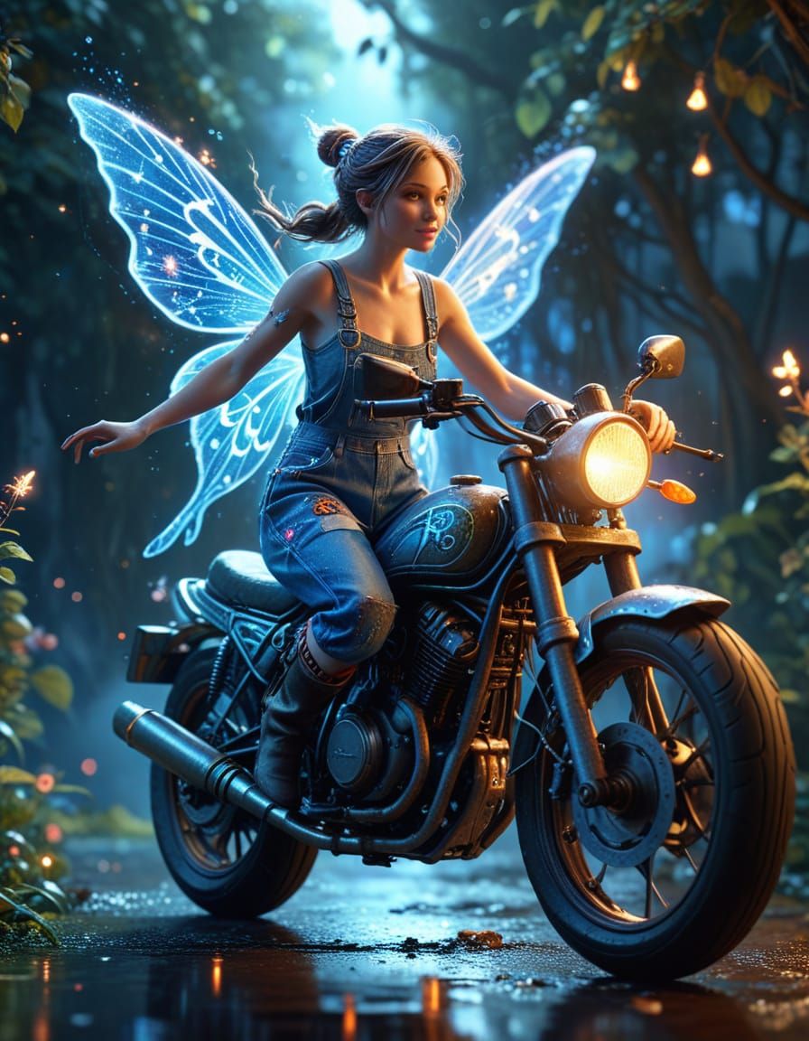 Fairy Mechanic Concept Art in Vivid 3D Render