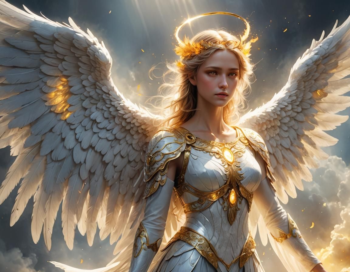 Radiant Six-Winged Angel of Light Concept Art