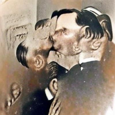 Surreal Encounter: Lincoln and Hitler in Bizarre Kiss