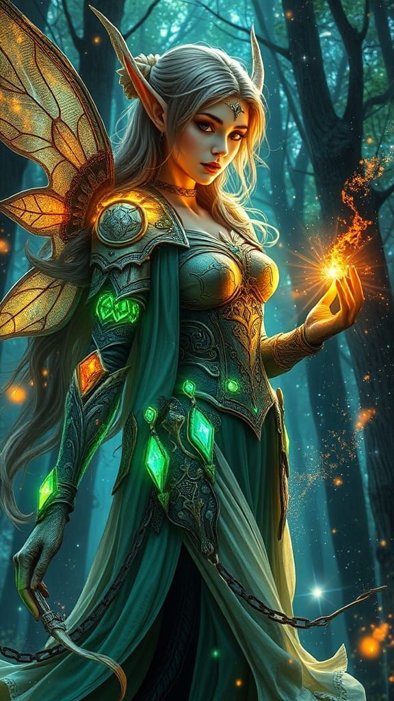 Ethereal Steampunk Warrior Emerges from Radiant Explosion