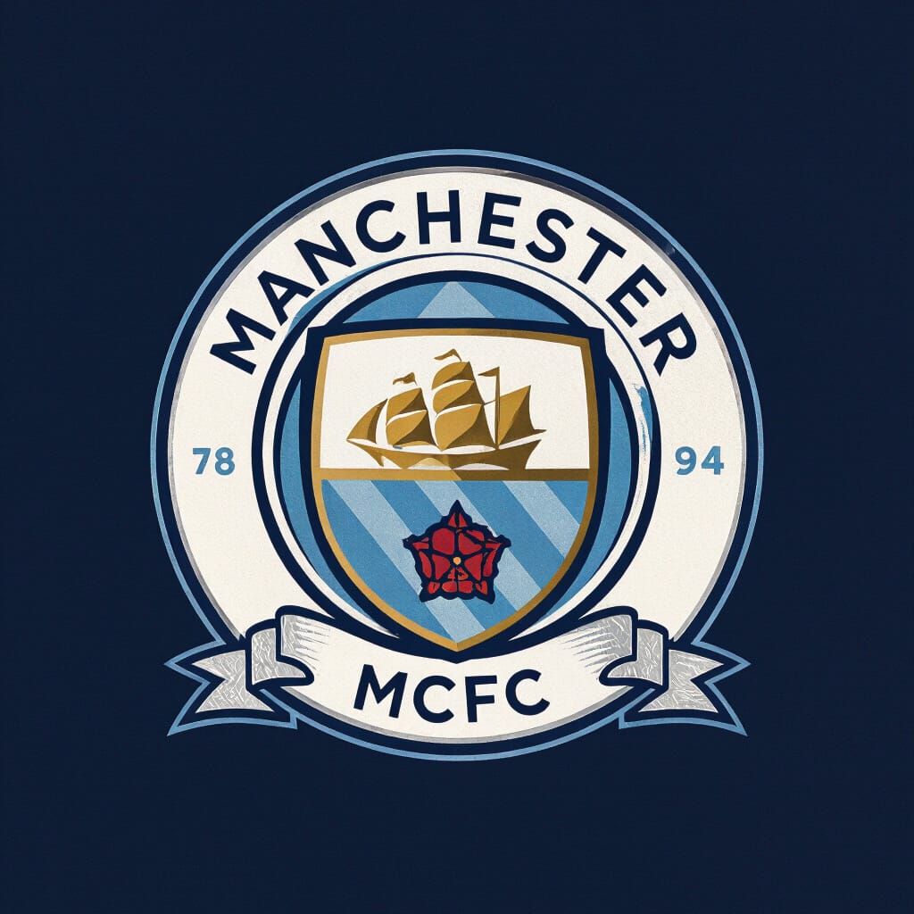 Elegant Manchester City Inspired Fashion Logo