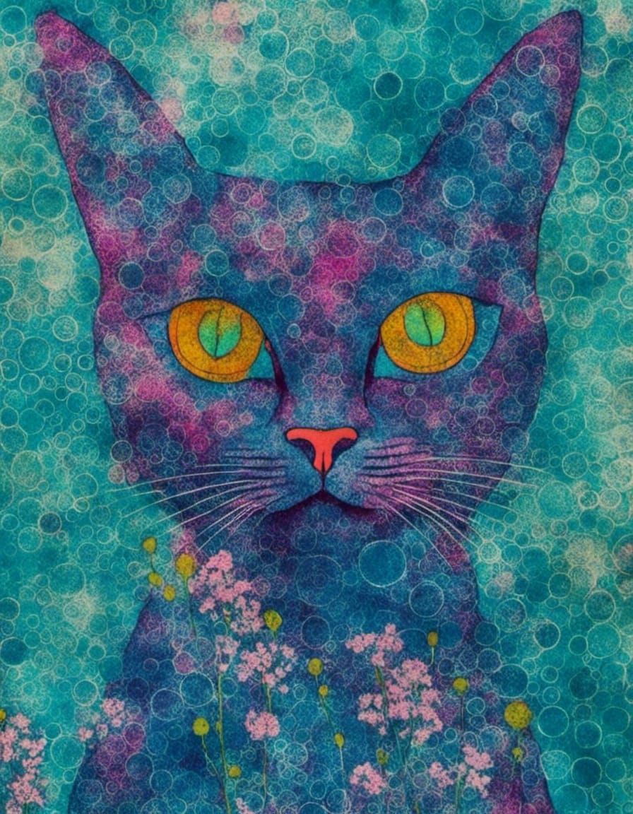 Cute blue cat