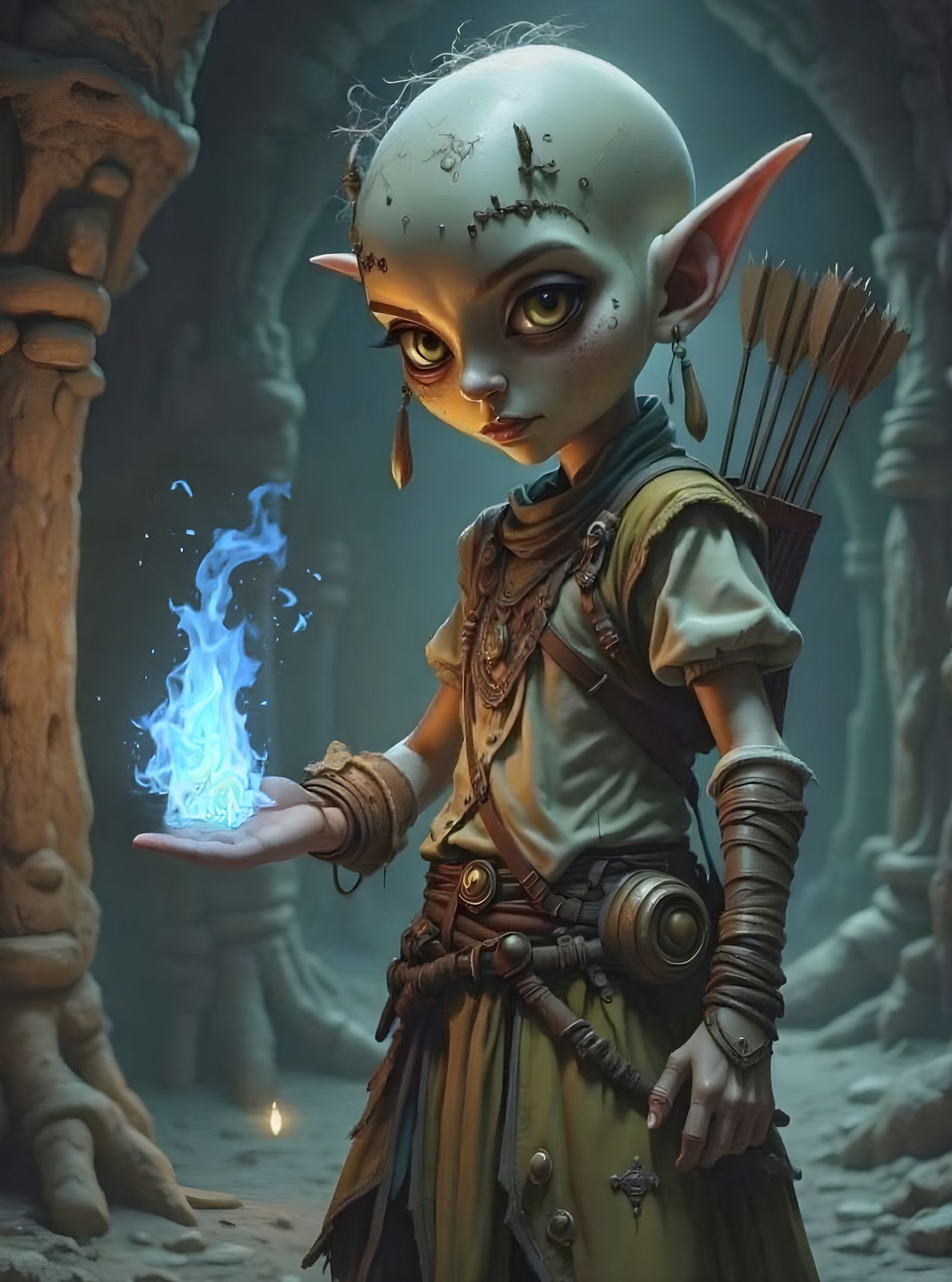 DnD Character Concept: Headless Girl with Jarred Head