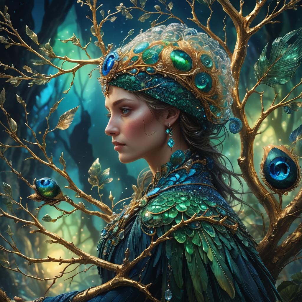 Humansnailbird Portrait in Fantasy Matte Painting