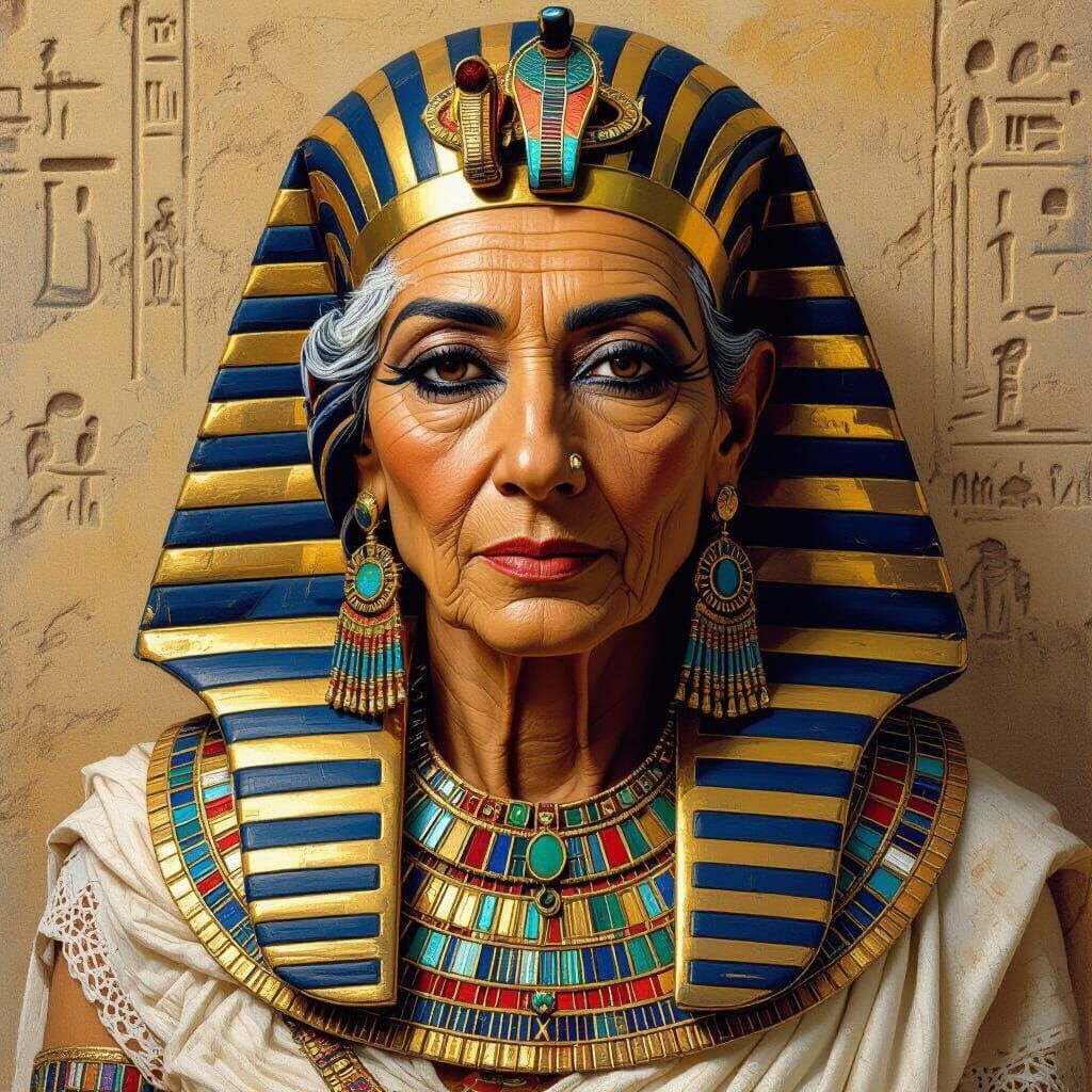 Ancient Egyptian Woman in Hyperrealistic Style