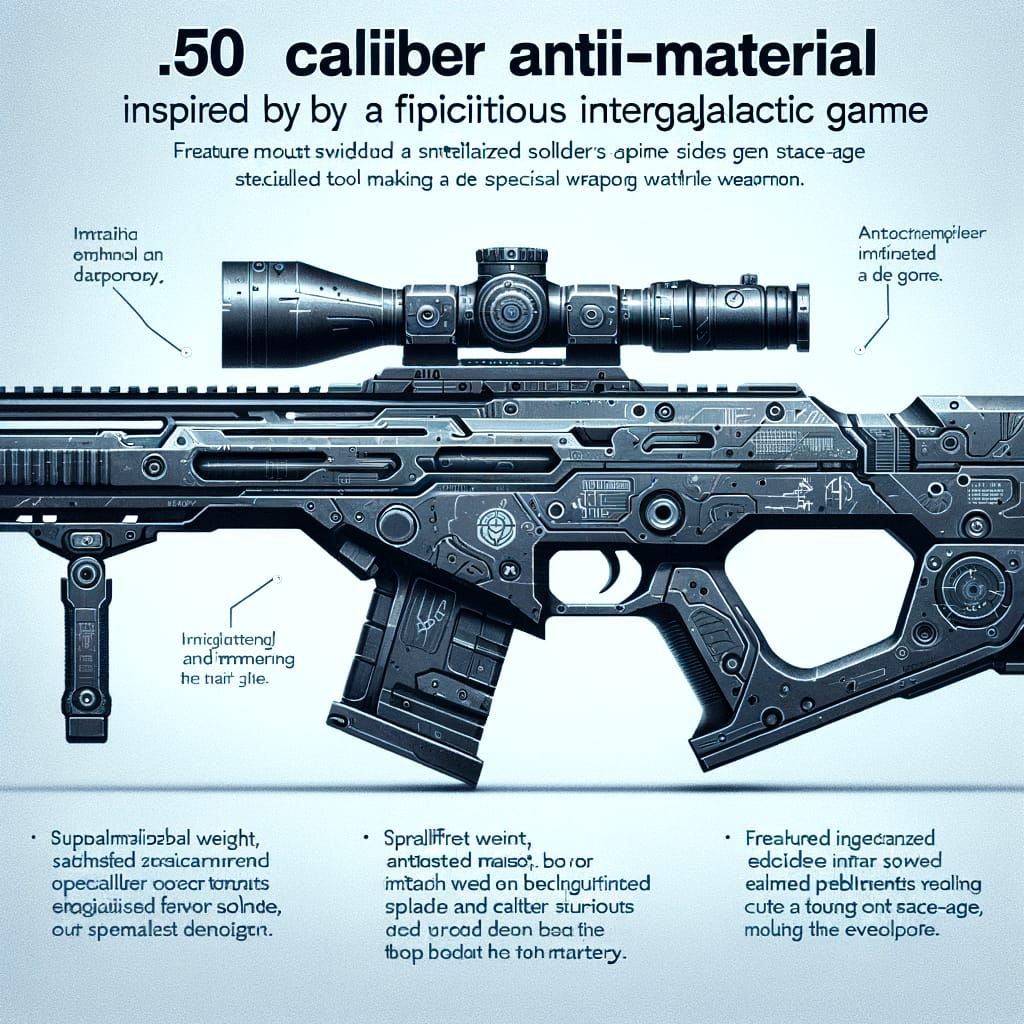 Futuristic .50 Caliber Anti-Material Sniper Rifle