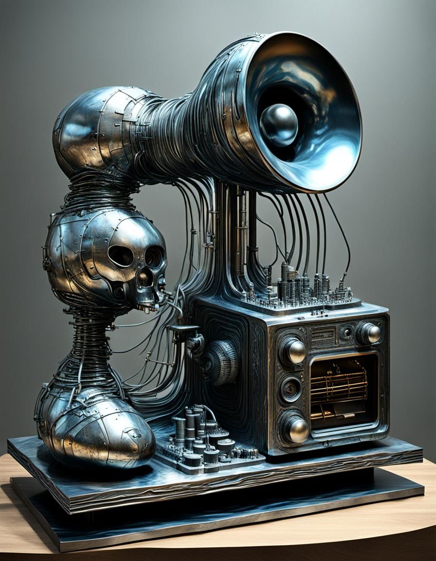 rotten biomass radio , 8K 3D, Henry Moore, Surrealism, made ...