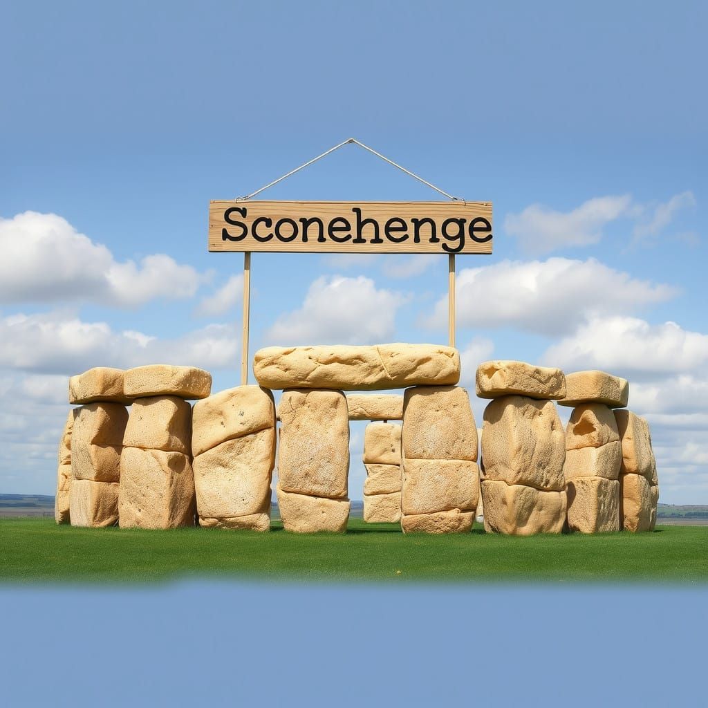 Surreal Scone Monument Reveals British Humor