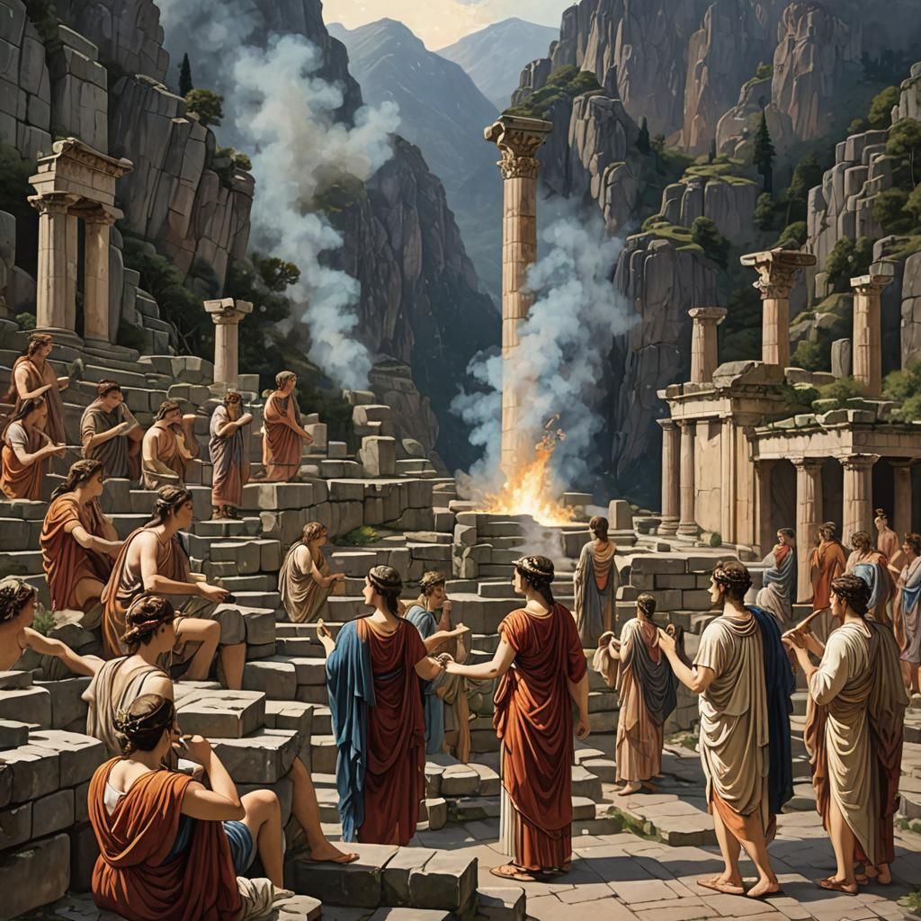 Pythia in Trance at the Temple of Apollo