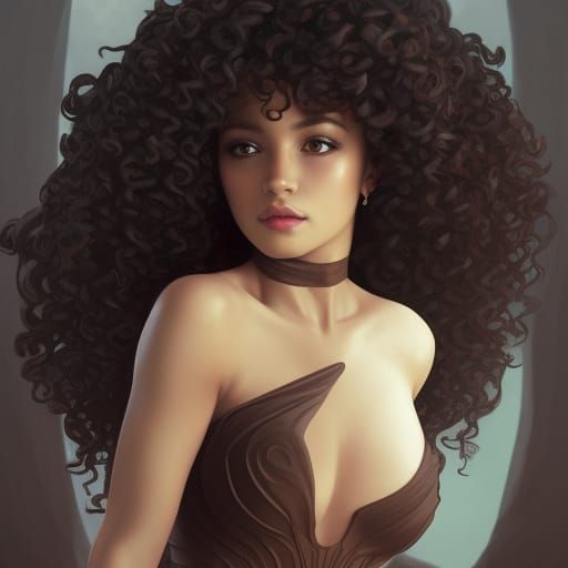 Young Girl in Latex: Hyperdetailed Digital Art