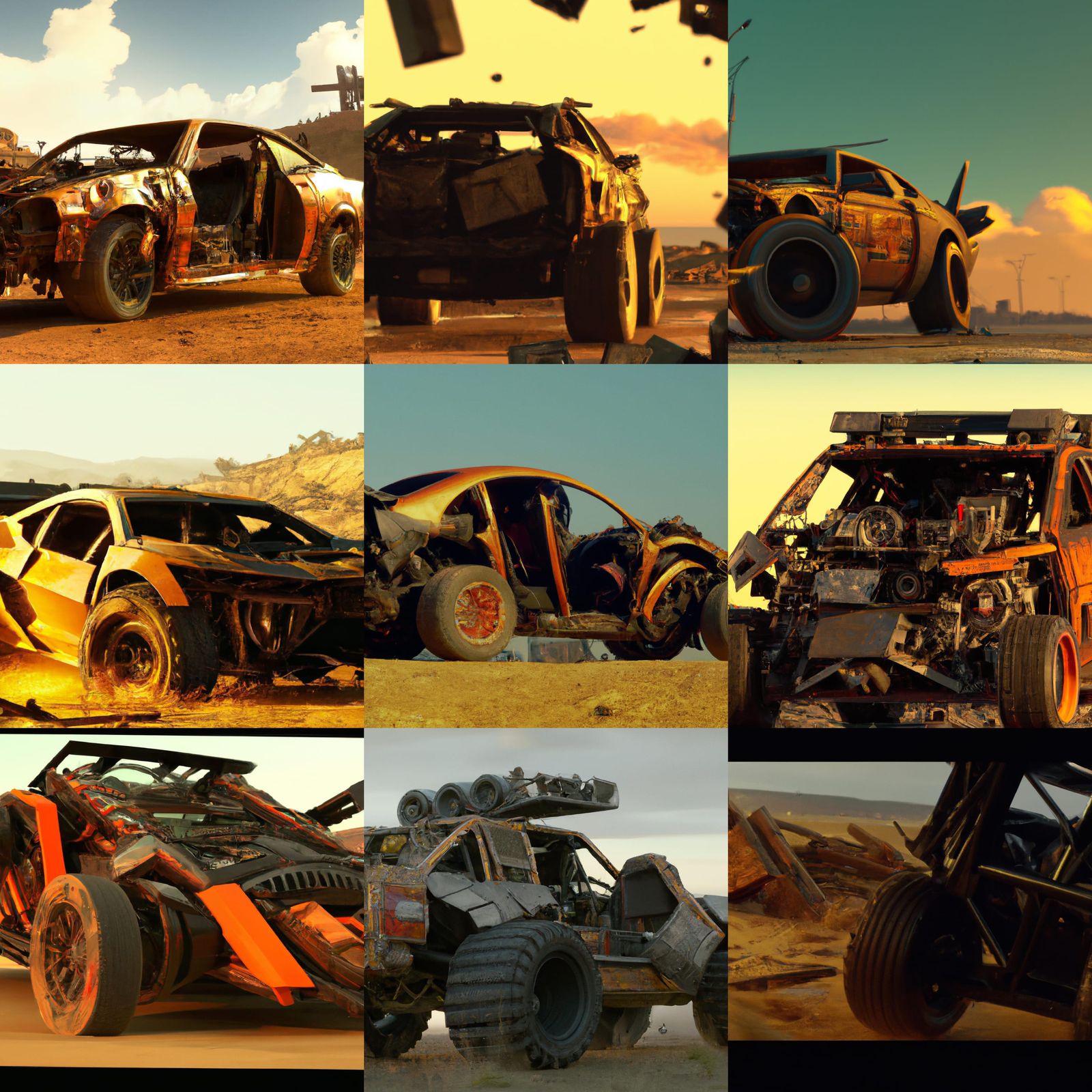 Mad Max's Last Pursuit Special Car in Post-Apocalyptic Style