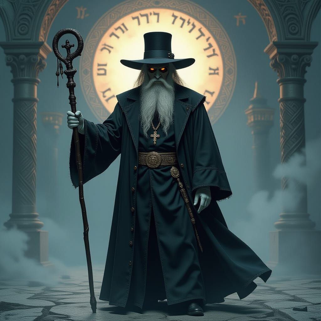 Eddie as Kabbalah Rabbi in Dark Mystical Art