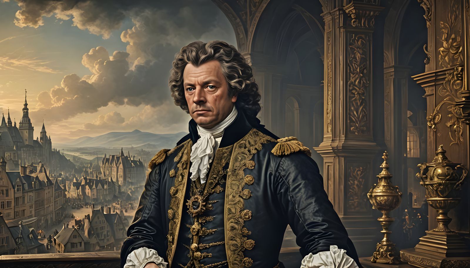 17th Century Earl Portrait: Digital Matte Painting