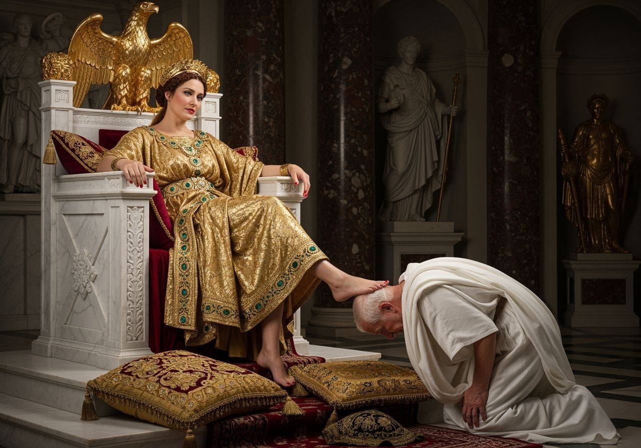 Empress Messalina on Her Throne