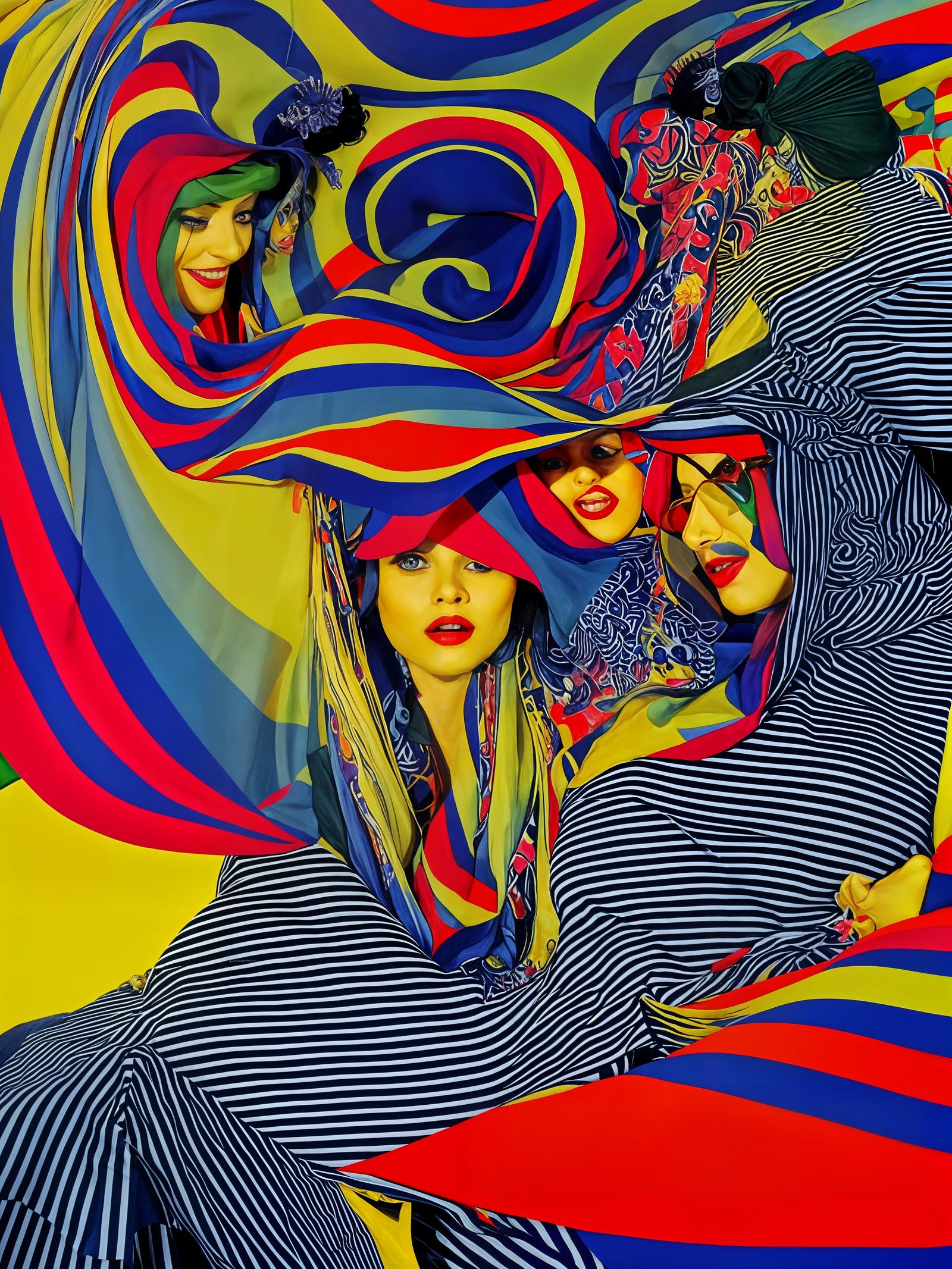 60's Magazine Illustration in an article about the Countercu...