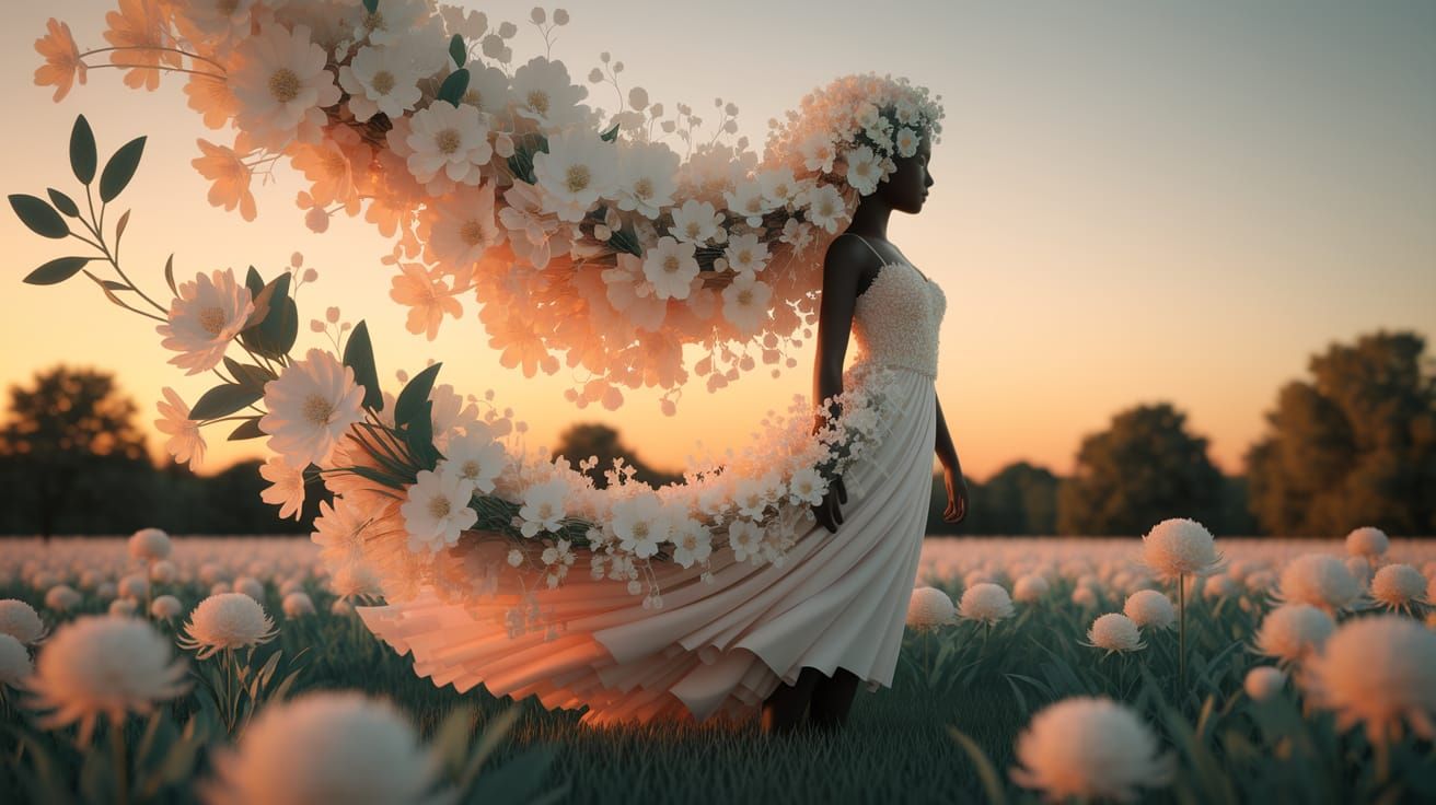 Surreal Vanilla Landscape in Soft, Layered Style