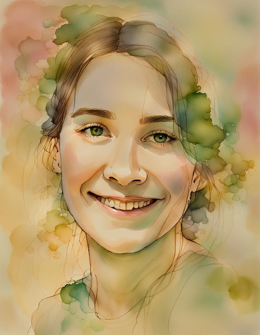 Ethereal Portrait in Australian Tonalism Style