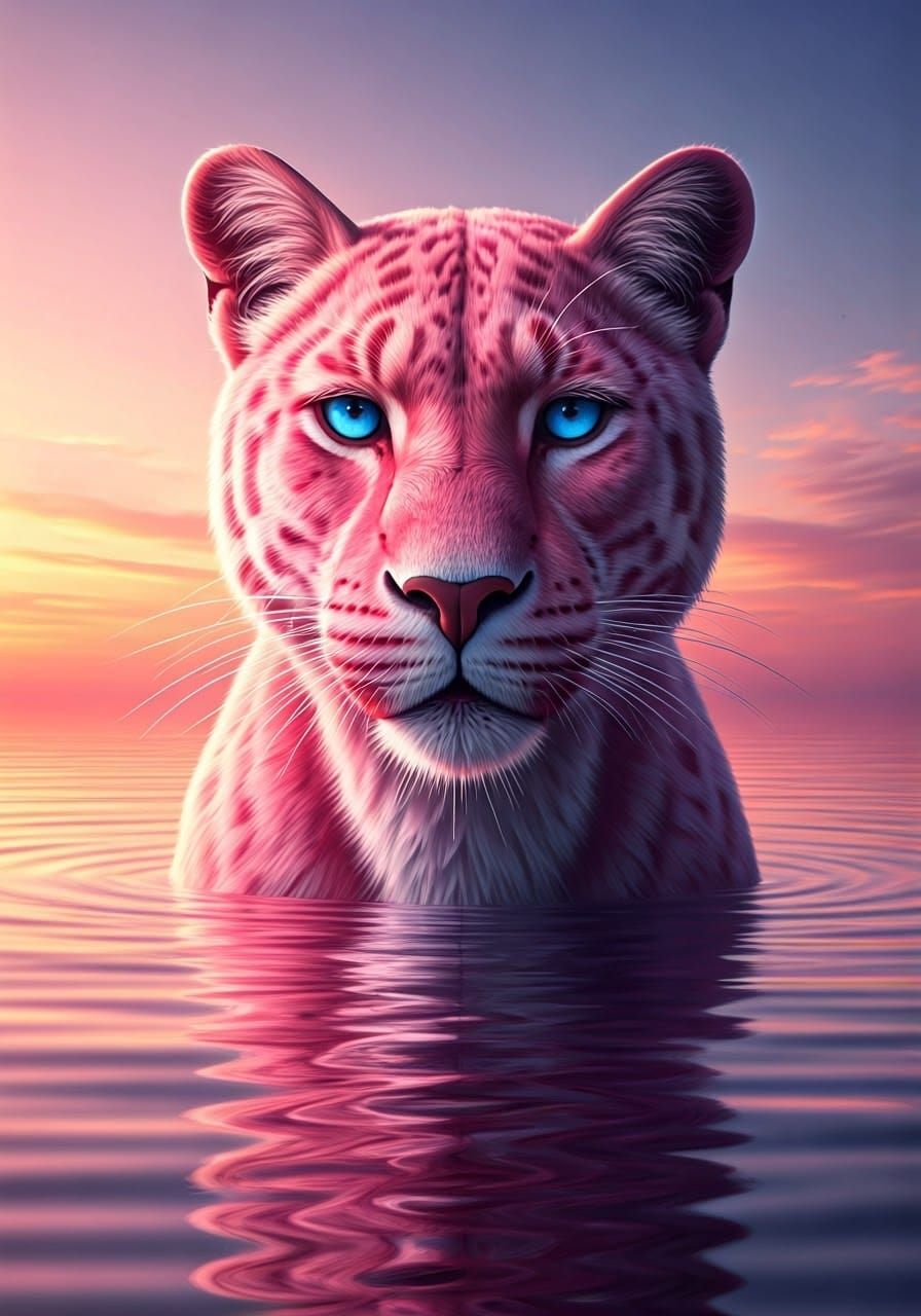 Pink Panther Reflection at Pink Sunrise