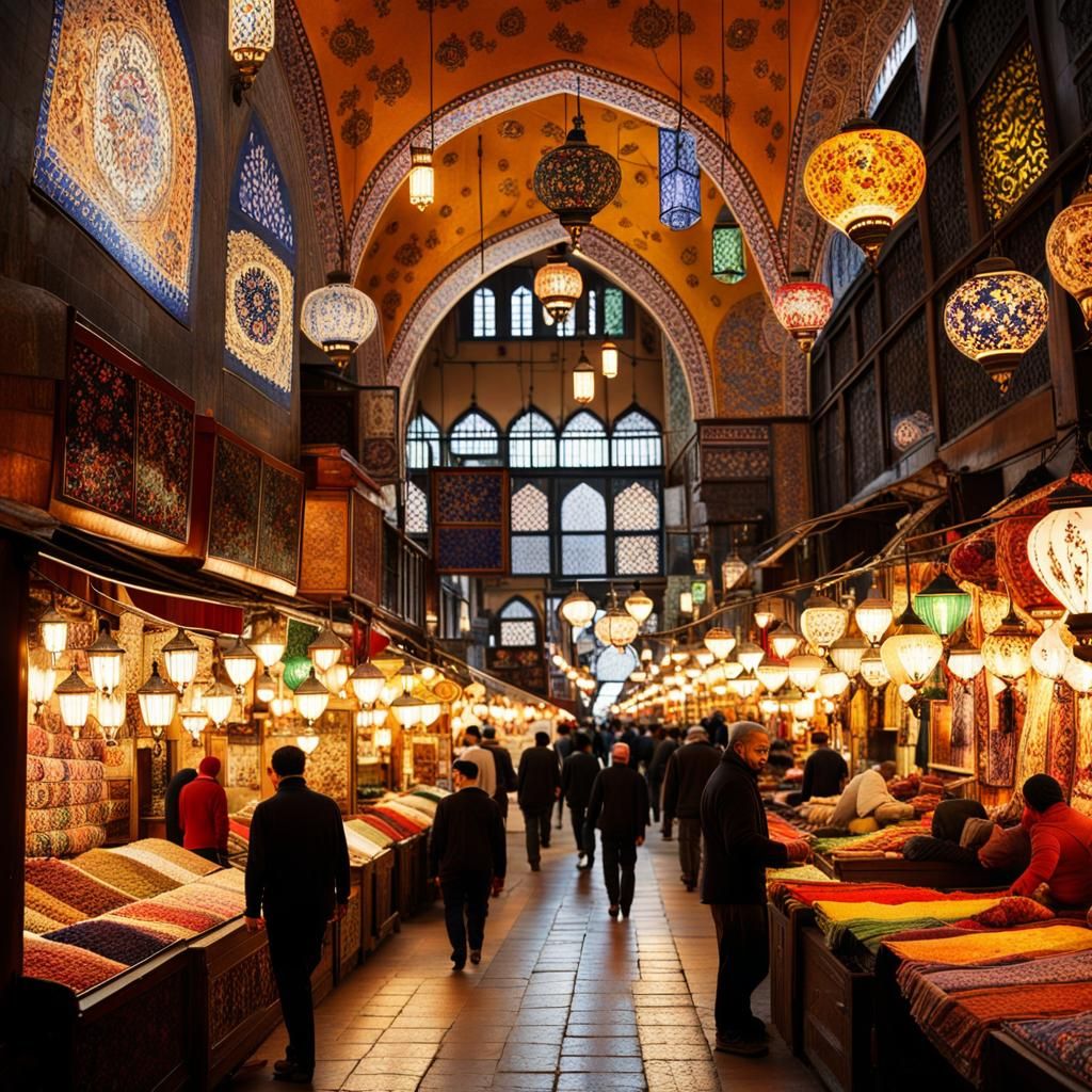 Grand Bazaar: Ottoman Architecture in Golden Light