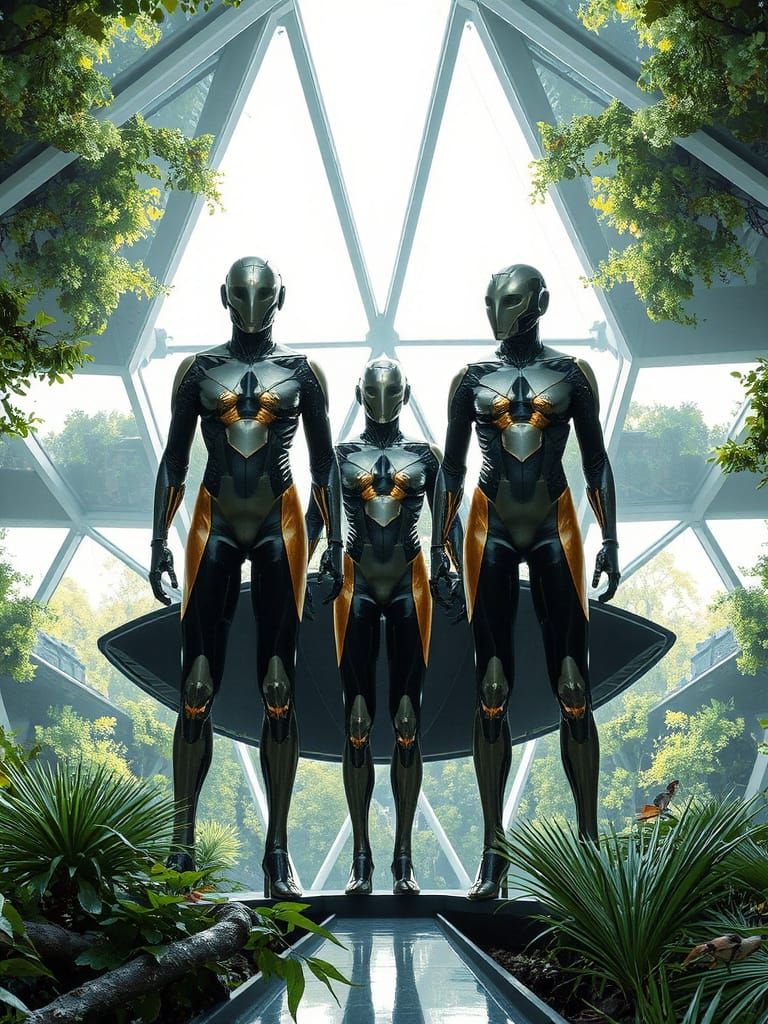 Futuristic Eco-Settlement in a Lush, Vibrant Ecosystem