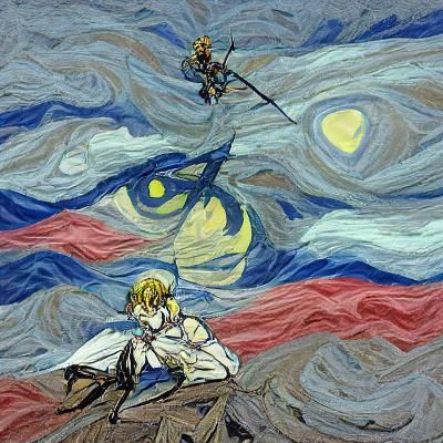 Escaflowne as Van Gogh Style Painting