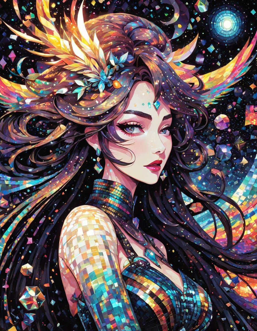 frenzy, pixelated distortions, foamy