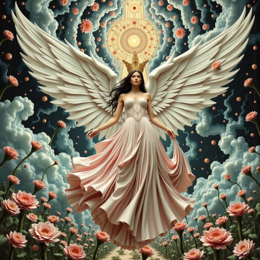 Klimt-Inspired Sugar Queen in Vibrant, Fantastical Realm