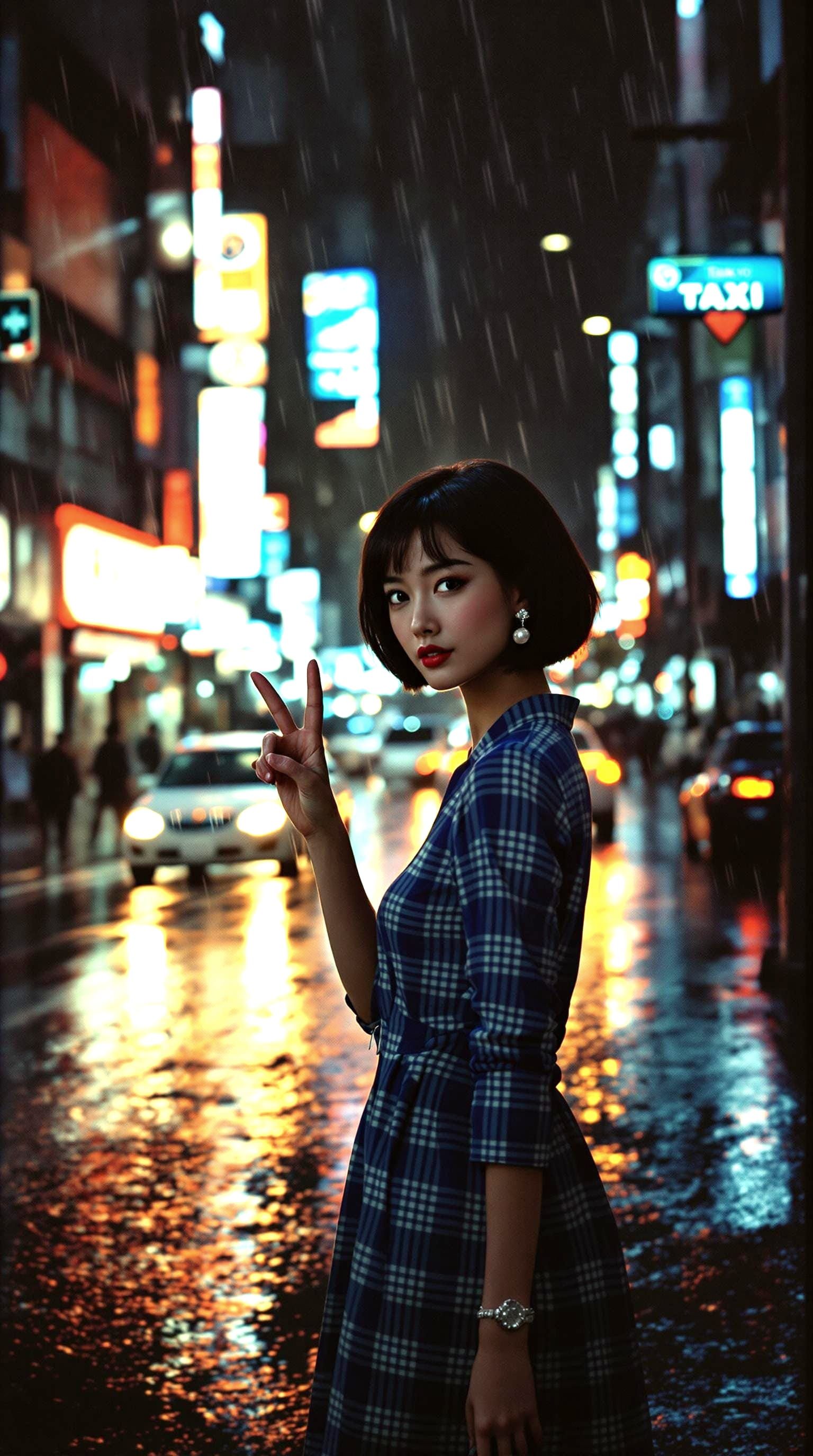 Rainy Tokyo Evening in 35mm Kodachrome