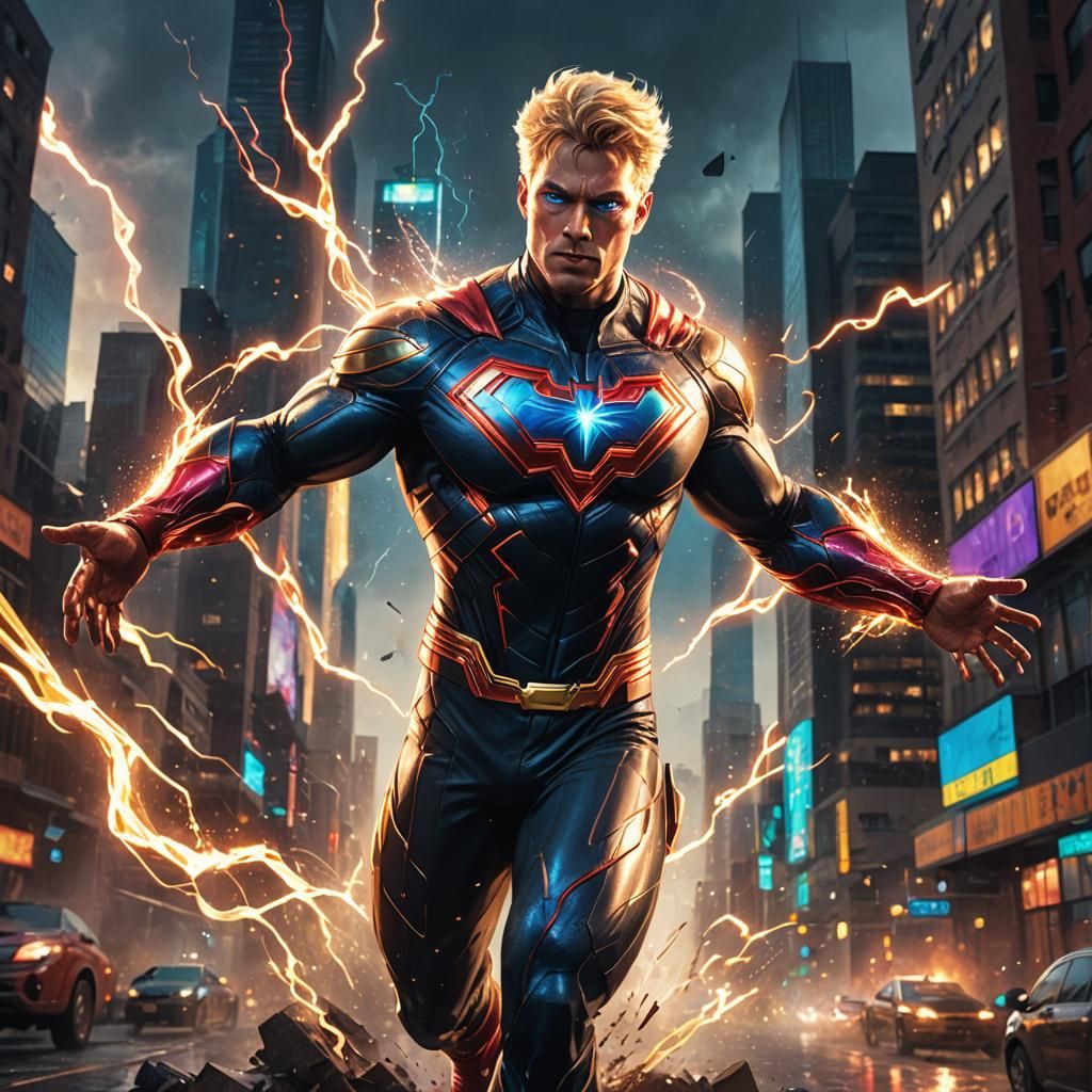 Sound Superhero Concept Art in Hyperrealistic Style