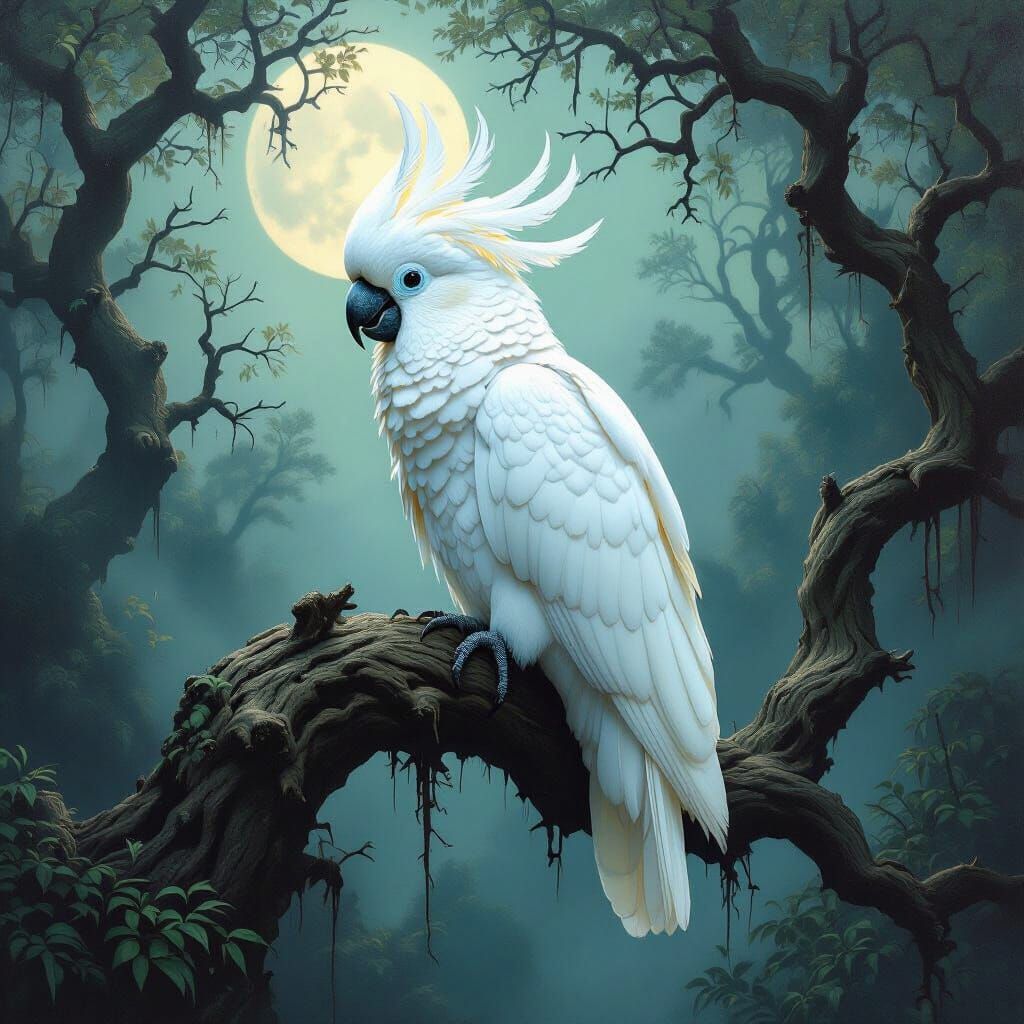 A majestic cockatoo