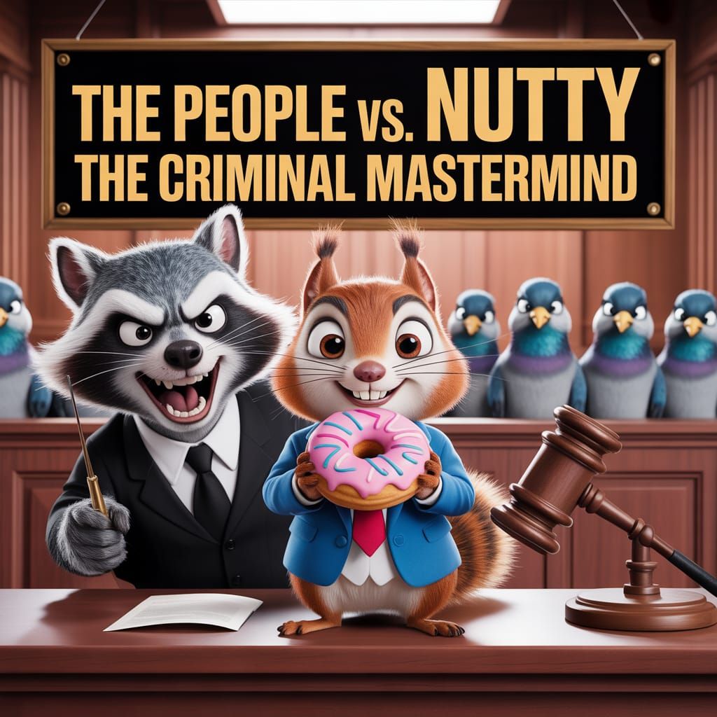 Squirrel on Trial for Donut Theft in Courtroom