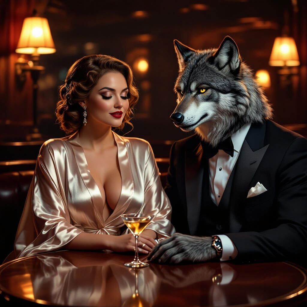 Woman Dates Sophisticated Werewolf in Art Deco Jazz Club